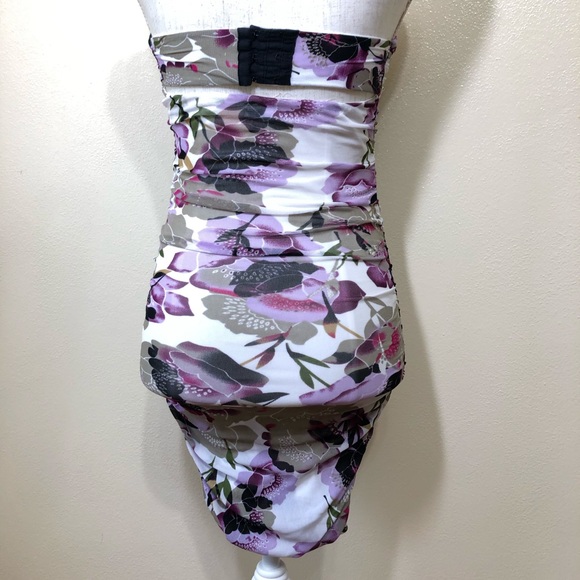 Strapless Spring Floral Dress - Picture 3 of 5